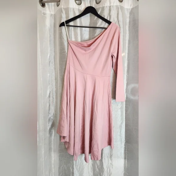 Pink One Shoulder Dress - Picture 8 of 8